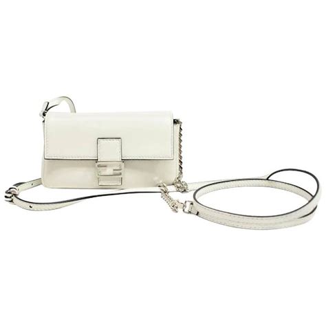 fendi white nappa purse|Baguette Mini .